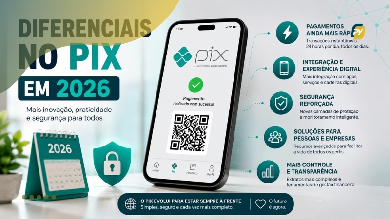 Diferenciais no PIX em 2026 Diferenciais no PIX em 2026